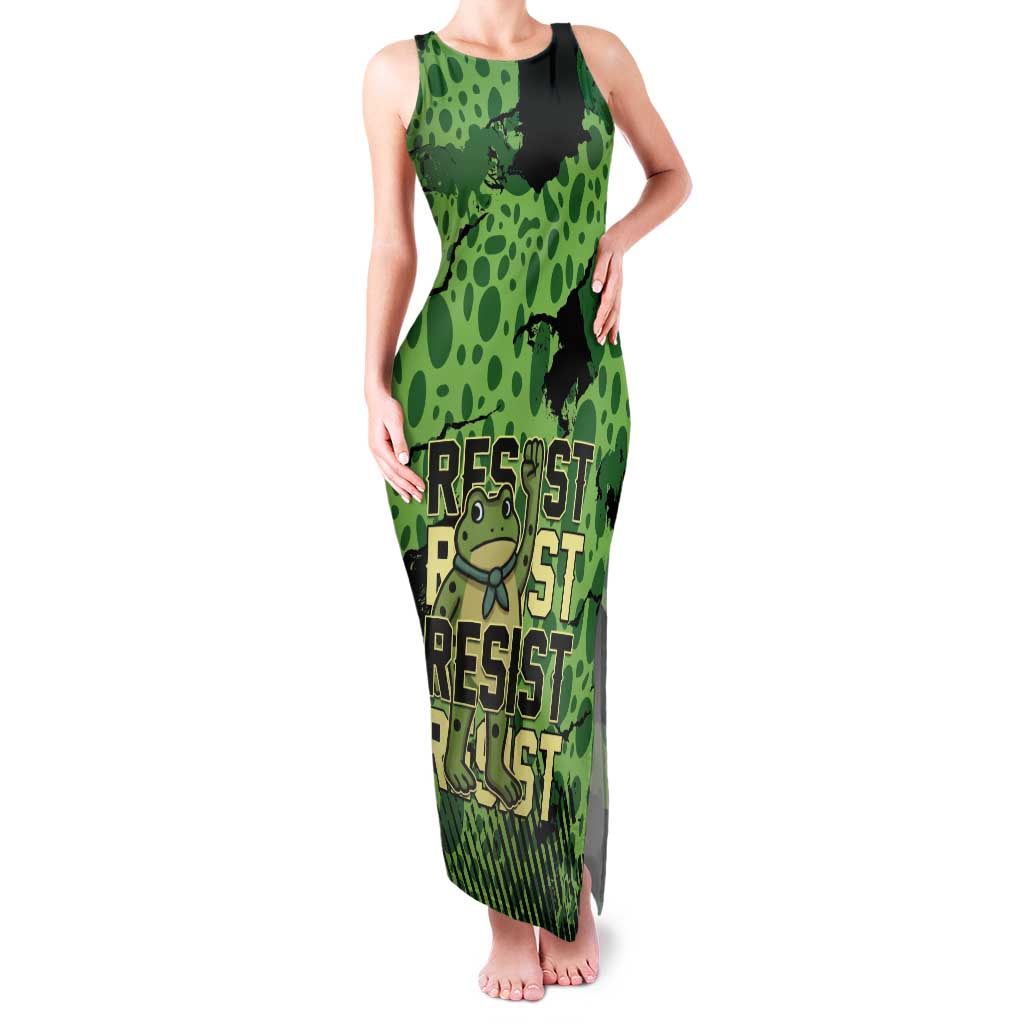 Personalized Portland Frog Protest Tank Maxi Dress Only You Can Prevent Fascism - Wonder Print Shop