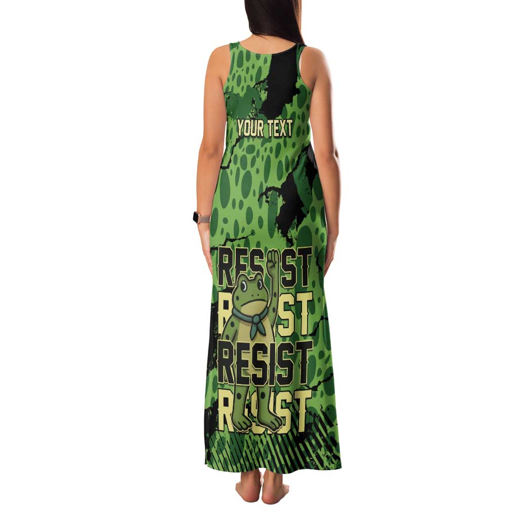 Personalized Portland Frog Protest Tank Maxi Dress Only You Can Prevent Fascism - Wonder Print Shop