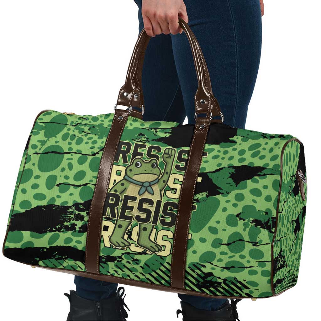 Portland Frog Protest Travel Bag Only You Can Prevent Fascism - Wonder Print Shop