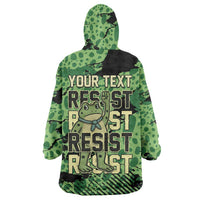 Personalized Portland Frog Protest Wearable Blanket Hoodie Only You Can Prevent Fascism - Wonder Print Shop