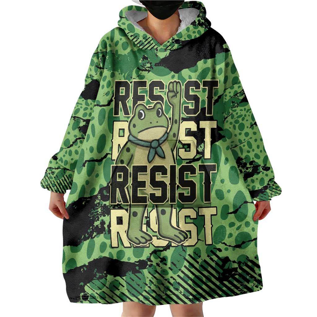 Personalized Portland Frog Protest Wearable Blanket Hoodie Only You Can Prevent Fascism - Wonder Print Shop