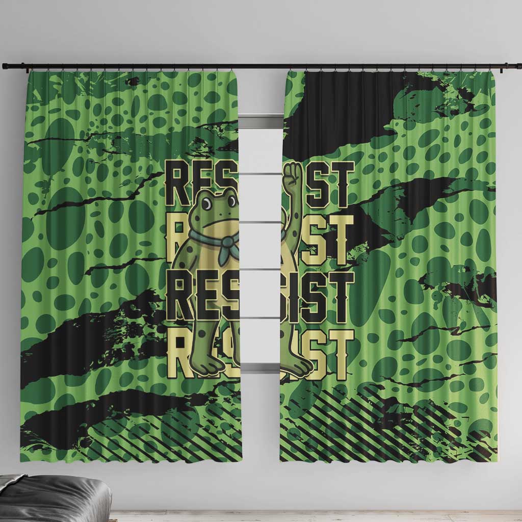 Portland Frog Protest Window Curtain Only You Can Prevent Fascism - Wonder Print Shop