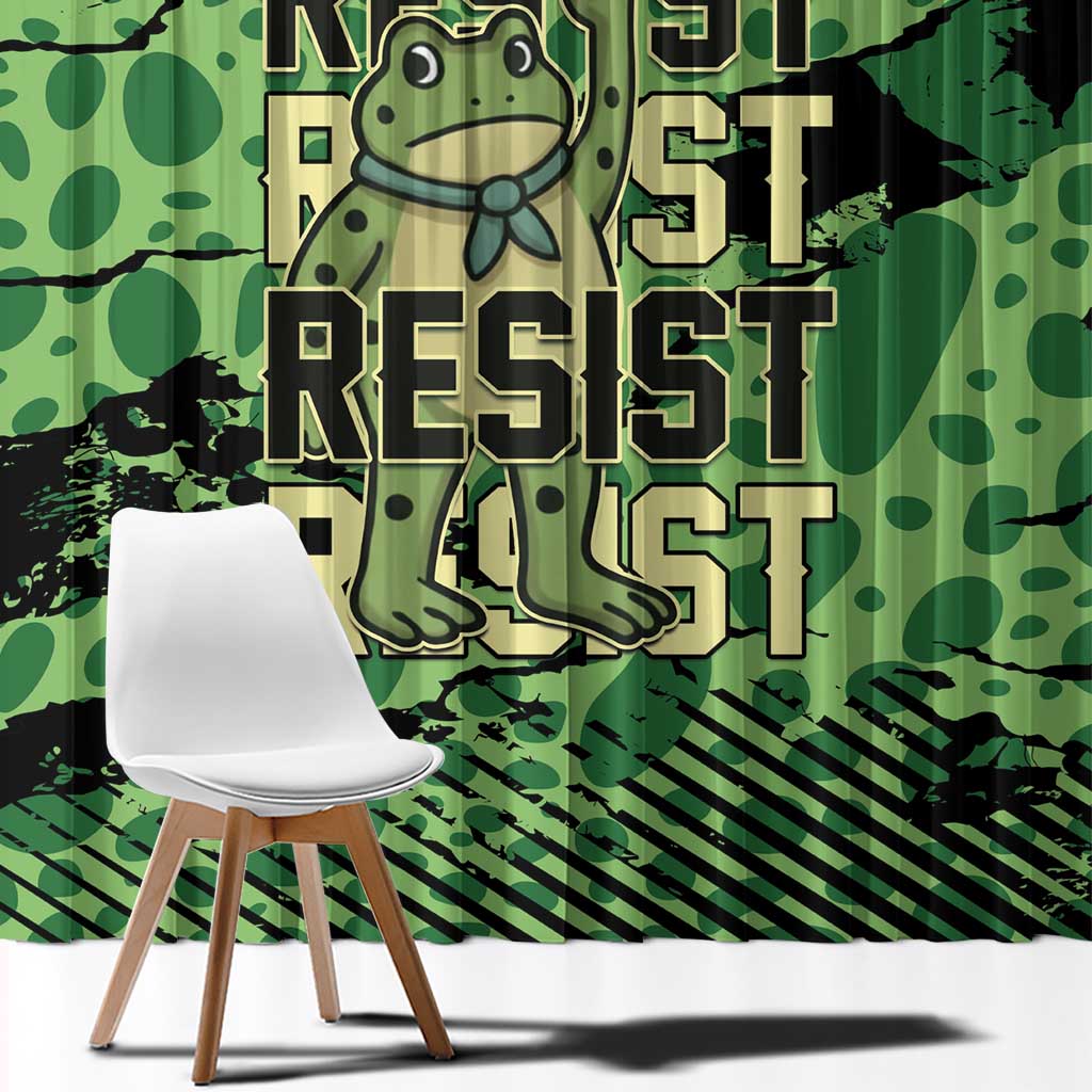 Portland Frog Protest Window Curtain Only You Can Prevent Fascism - Wonder Print Shop