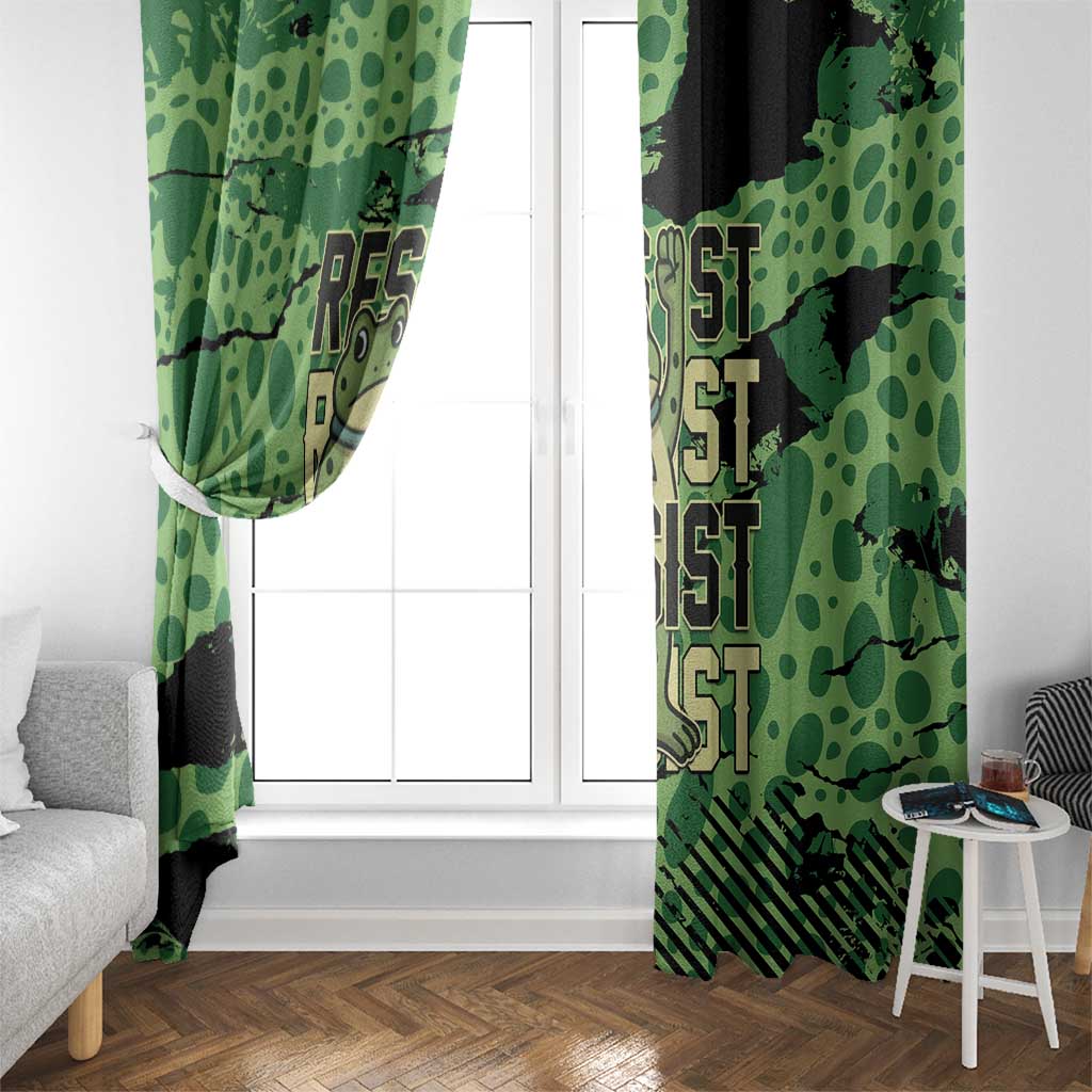 Portland Frog Protest Window Curtain Only You Can Prevent Fascism - Wonder Print Shop