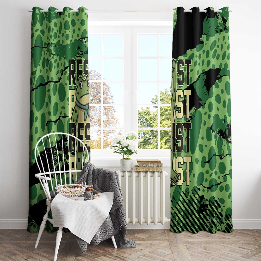 Portland Frog Protest Window Curtain Only You Can Prevent Fascism - Wonder Print Shop