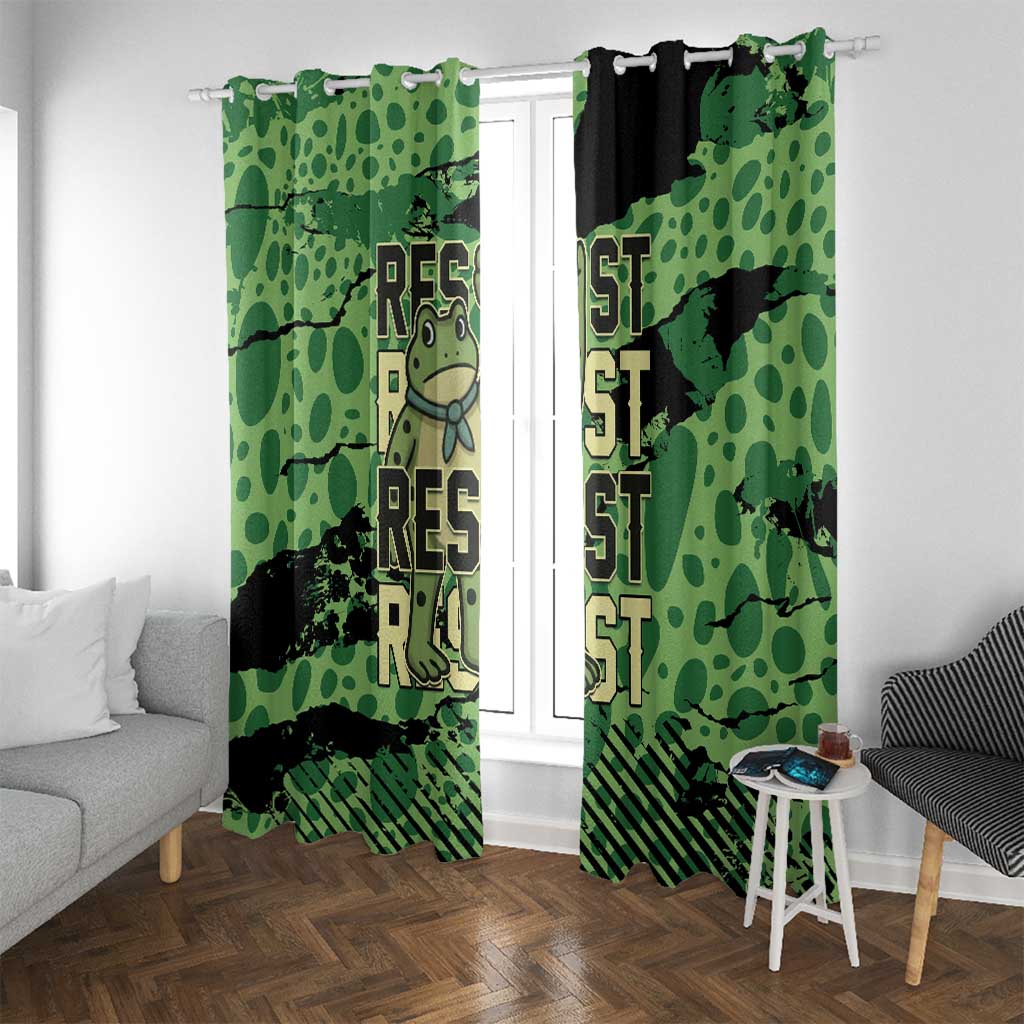 Portland Frog Protest Window Curtain Only You Can Prevent Fascism - Wonder Print Shop