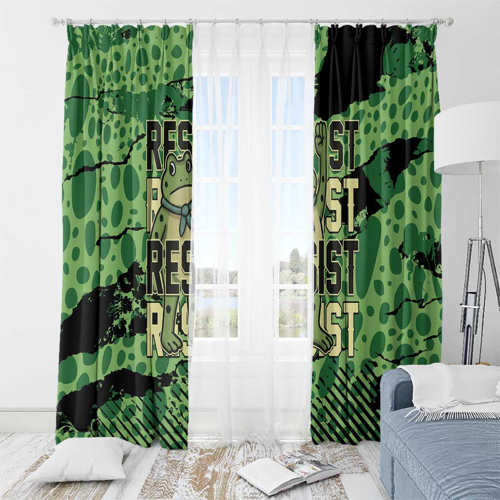 Portland Frog Protest Window Curtain Only You Can Prevent Fascism - Wonder Print Shop