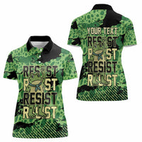Personalized Portland Frog Protest Women Polo Shirt Only You Can Prevent Fascism - Wonder Print Shop