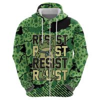 Personalized Portland Frog Protest Zip Hoodie Only You Can Prevent Fascism - Wonder Print Shop