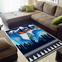 New York Christmas Area Rug Manhattan Statue Of Liberty - Wonder Print Shop
