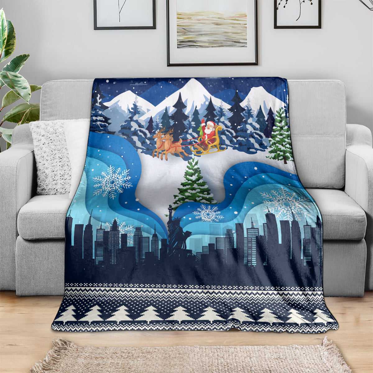 new-york-christmas-blanket-manhattan-statue-of-liberty