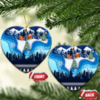 New York Christmas Ceramic Ornament Manhattan Statue Of Liberty - Wonder Print Shop