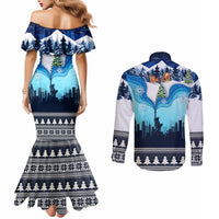 new-york-christmas-couples-matching-mermaid-dress-and-long-sleeve-button-shirt-manhattan-statue-of-liberty