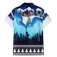 New York Christmas Family Matching Mermaid Dress and Hawaiian Shirt Manhattan Statue Of Liberty - Wonder Print Shop