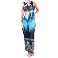 New York Christmas Family Matching Tank Maxi Dress and Hawaiian Shirt Manhattan Statue Of Liberty - Wonder Print Shop