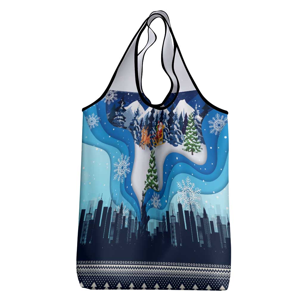 New York Christmas Grocery Bag Manhattan Statue Of Liberty