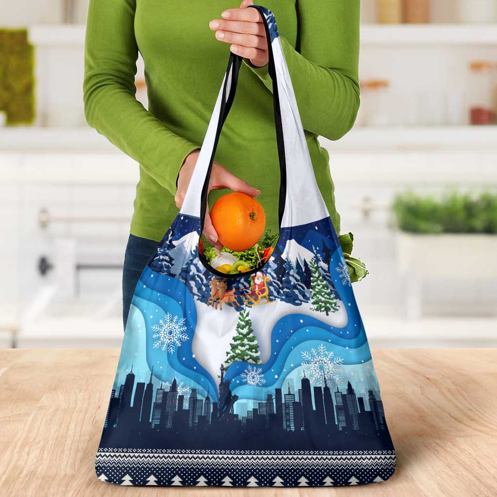 New York Christmas Grocery Bag Manhattan Statue Of Liberty
