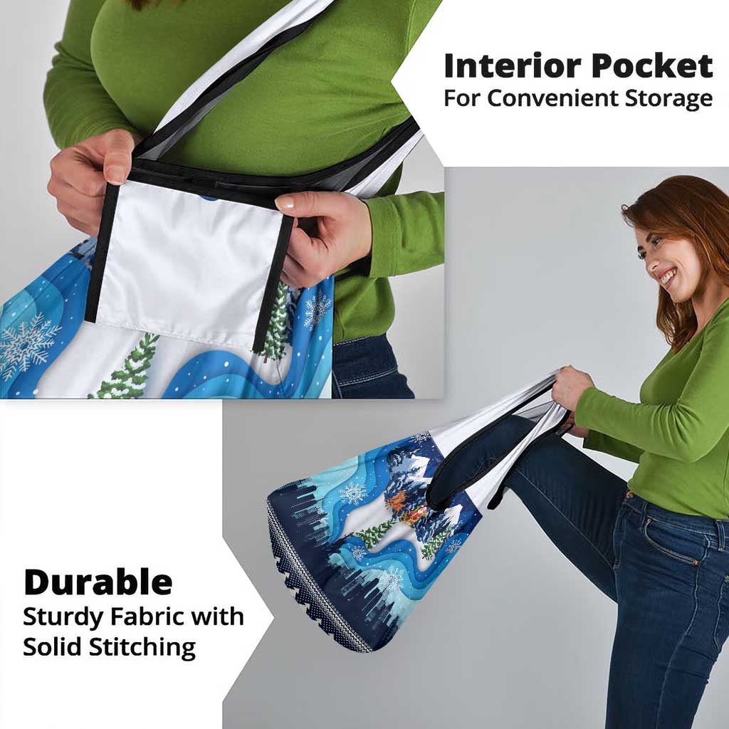 New York Christmas Grocery Bag Manhattan Statue Of Liberty