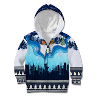 New York Christmas Kid Hoodie Manhattan Statue Of Liberty - Wonder Print Shop