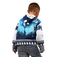 New York Christmas Kid Hoodie Manhattan Statue Of Liberty - Wonder Print Shop