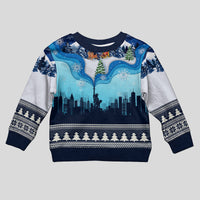New York Christmas Kid Ugly Christmas Sweater Manhattan Statue Of Liberty - Wonder Print Shop