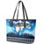 New York Christmas Leather Tote Bag Manhattan Statue Of Liberty - Wonder Print Shop