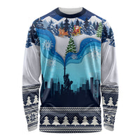 New York Christmas Long Sleeve Shirt Manhattan Statue Of Liberty - Wonder Print Shop