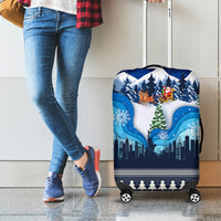 New York Christmas Luggage Cover Manhattan Statue Of Liberty - Wonder Print Shop