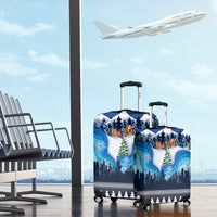New York Christmas Luggage Cover Manhattan Statue Of Liberty - Wonder Print Shop