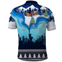 New York Christmas Polo Shirt Manhattan Statue Of Liberty - Wonder Print Shop