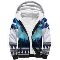 New York Christmas Sherpa Hoodie Manhattan Statue Of Liberty - Wonder Print Shop