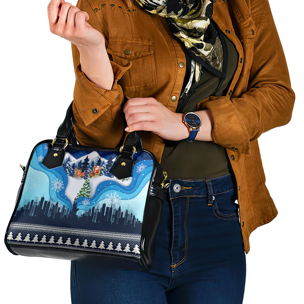 new-york-christmas-shoulder-handbag-manhattan-statue-of-liberty
