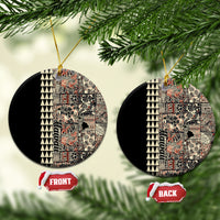 Hawaiian Quilt Ceramic Ornament Hibiscus Kakau Vintage Style - Wonder Print Shop