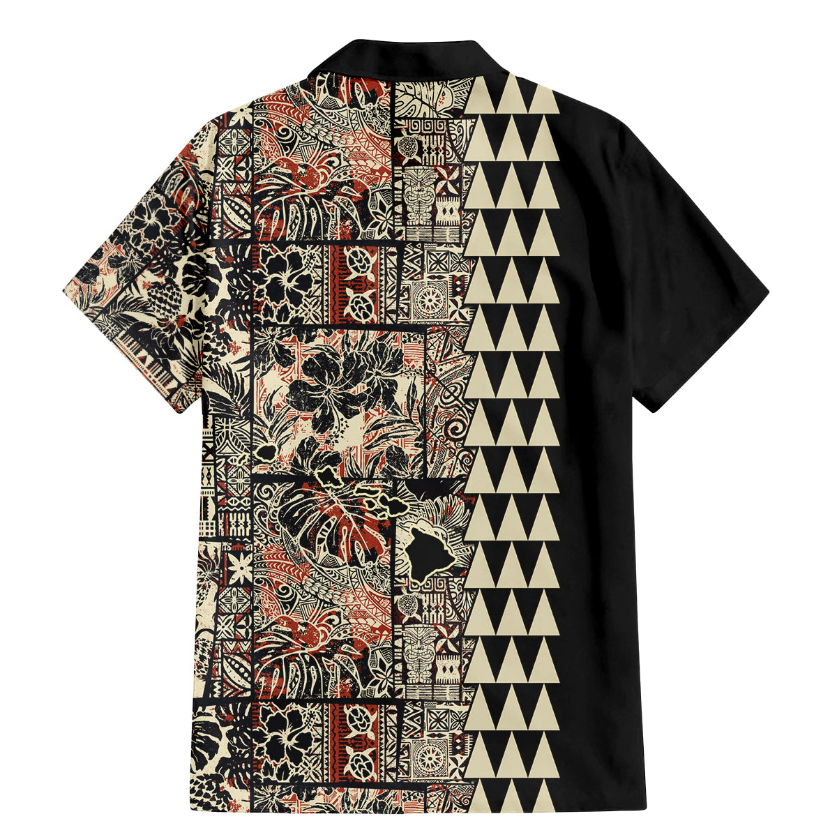 Hawaiian Quilt Family Matching Mermaid Dress and Hawaiian Shirt Hibiscus Kakau Vintage Style - Wonder Print Shop