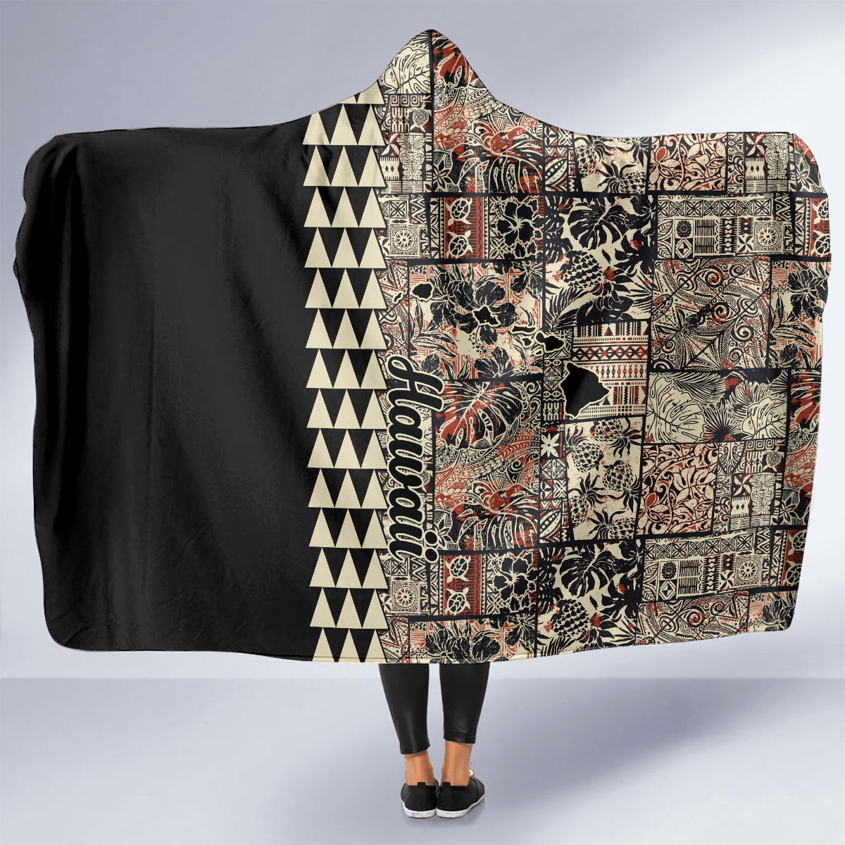 hawaiian-quilt-hooded-blanket-hibiscus-kakau-vintage-style