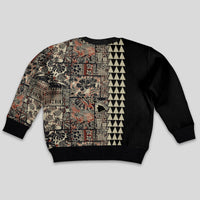 Hawaii Quilt Kid Ugly Christmas Sweater Hibiscus Kakau Vintage Style - Wonder Print Shop