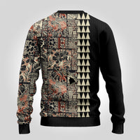 Hawaii Quilt Ugly Christmas Sweater Hibiscus Kakau Vintage Style - Wonder Print Shop