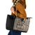 Hawaiian Quilt Leather Tote Bag Hibiscus Kakau Vintage Style - Wonder Print Shop