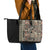 Hawaiian Quilt Leather Tote Bag Hibiscus Kakau Vintage Style - Wonder Print Shop