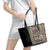 Hawaiian Quilt Leather Tote Bag Hibiscus Kakau Vintage Style - Wonder Print Shop