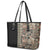 Hawaiian Quilt Leather Tote Bag Hibiscus Kakau Vintage Style - Wonder Print Shop