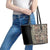 Hawaiian Quilt Leather Tote Bag Hibiscus Kakau Vintage Style - Wonder Print Shop