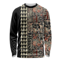 Hawaiian Quilt Long Sleeve Shirt Hibiscus Kakau Vintage Style - Wonder Print Shop