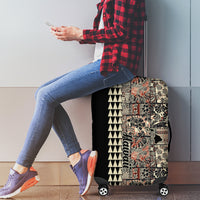 Hawaiian Quilt Luggage Cover Hibiscus Kakau Vintage Style - Wonder Print Shop