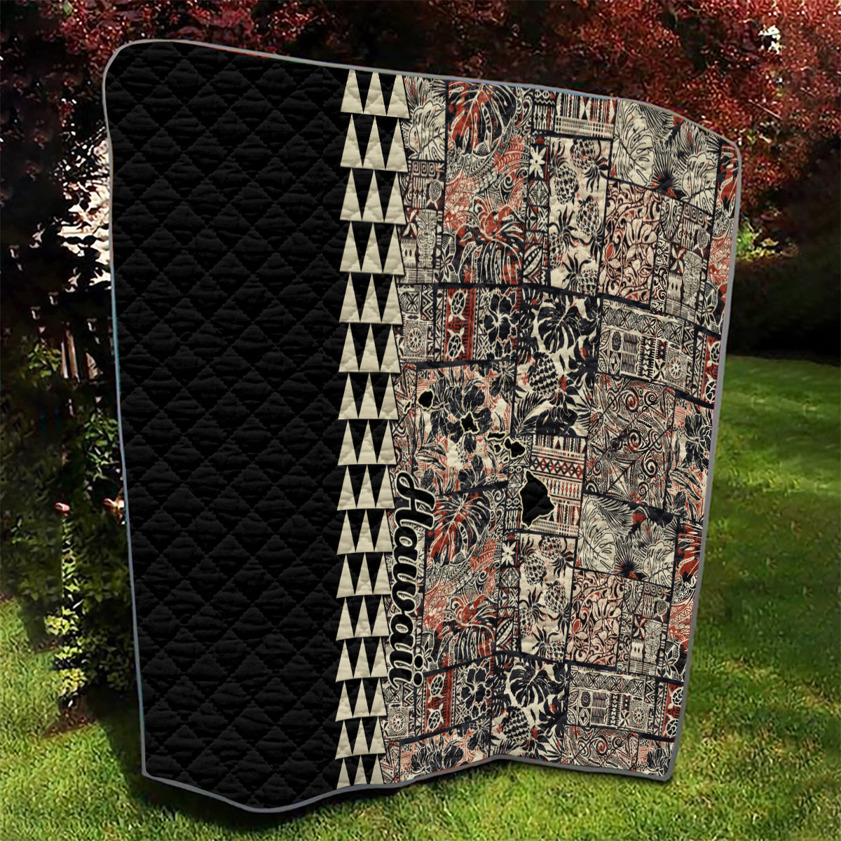 Hawaiian Quilt Quilt Hibiscus Kakau Vintage Style - Wonder Print Shop