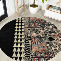 hawaiian-quilt-round-carpet-hibiscus-kakau-vintage-style