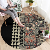 hawaiian-quilt-round-carpet-hibiscus-kakau-vintage-style