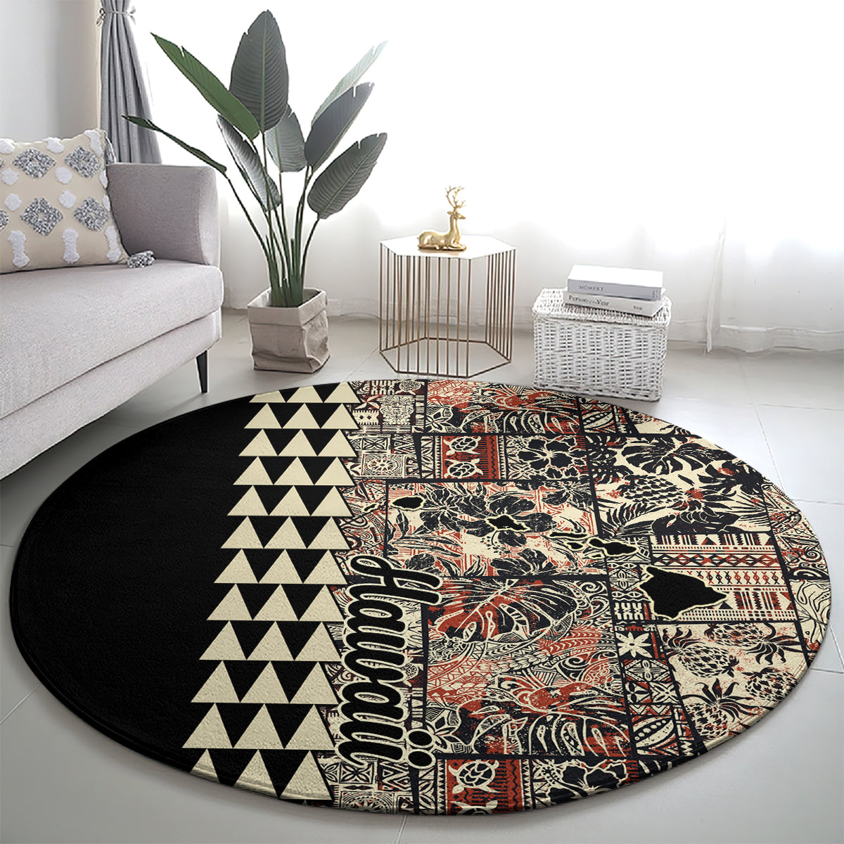 hawaiian-quilt-round-carpet-hibiscus-kakau-vintage-style