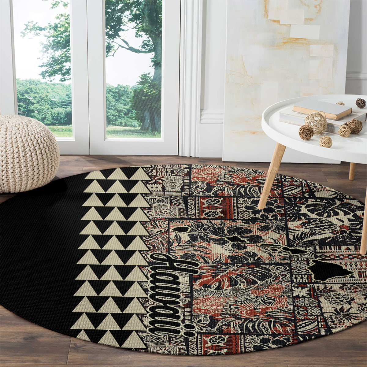 hawaiian-quilt-round-carpet-hibiscus-kakau-vintage-style