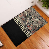 Hawaiian Quilt Rubber Doormat Hibiscus Kakau Vintage Style - Wonder Print Shop
